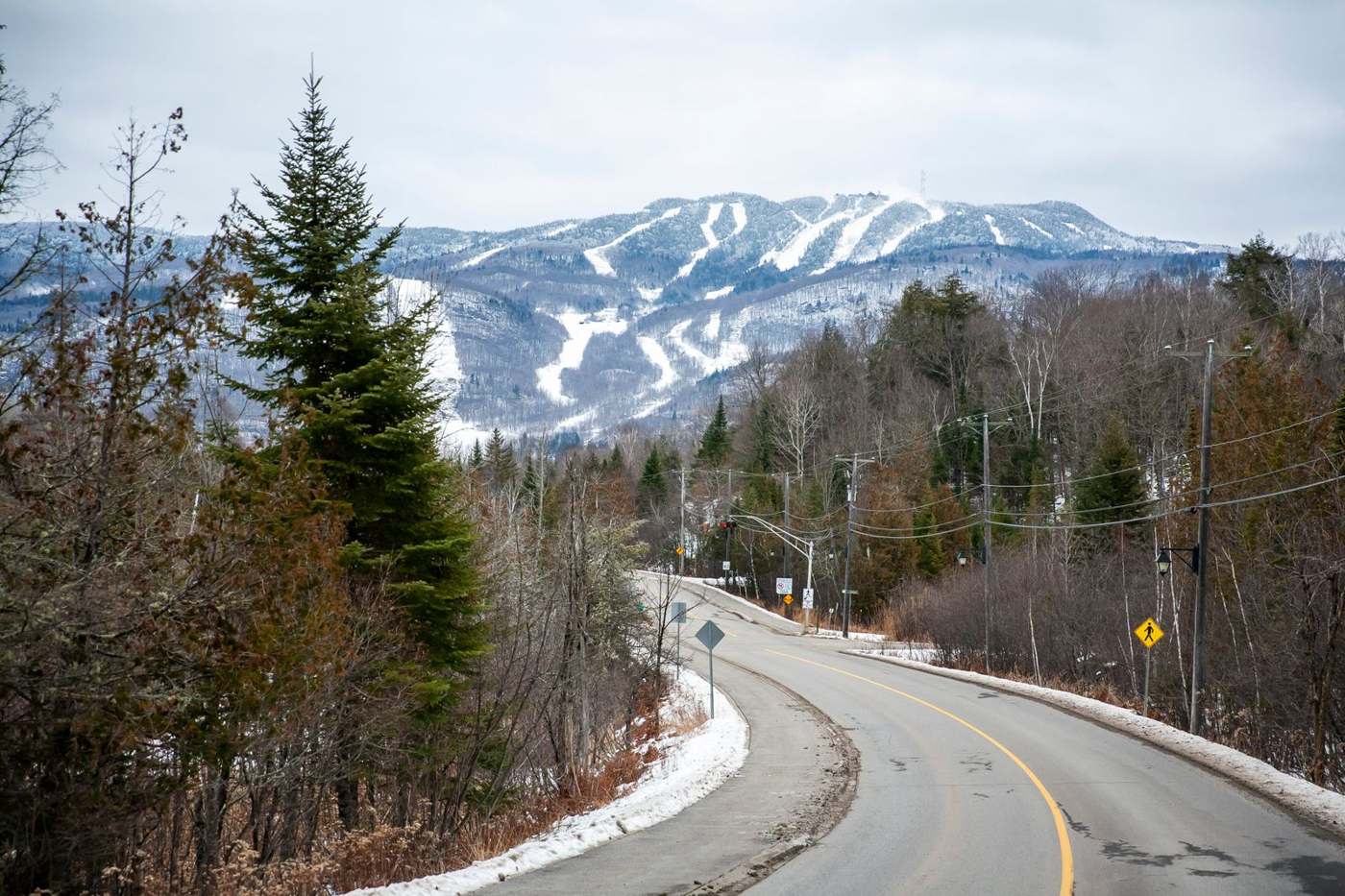 Road to Mont Tremblant in winter