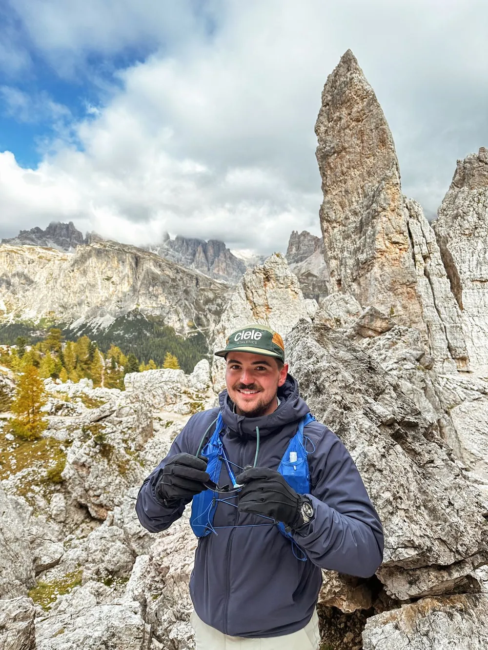 Mike hiking in the Dolomites